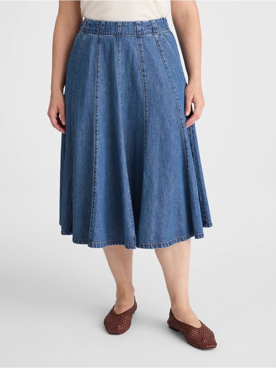 Madewell Dresses & Skirts - Madewell Plus Flared Denim Midi Skirt: Airy Denim Edition Size 20W